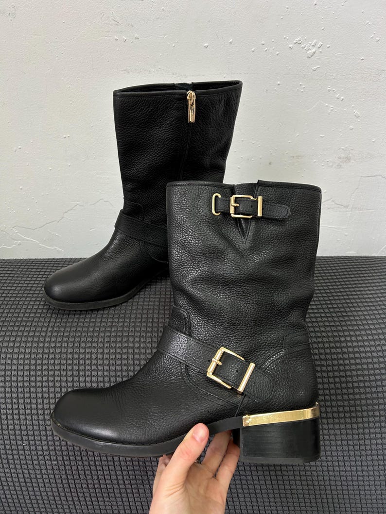 Vintage Riding Knee High Boots, Tall Leather Y2K Boots, Cavalry Long Cowgirl Boots, Barefoot Round Toe Boots, Boho Chic Gogo Renaissance Boots