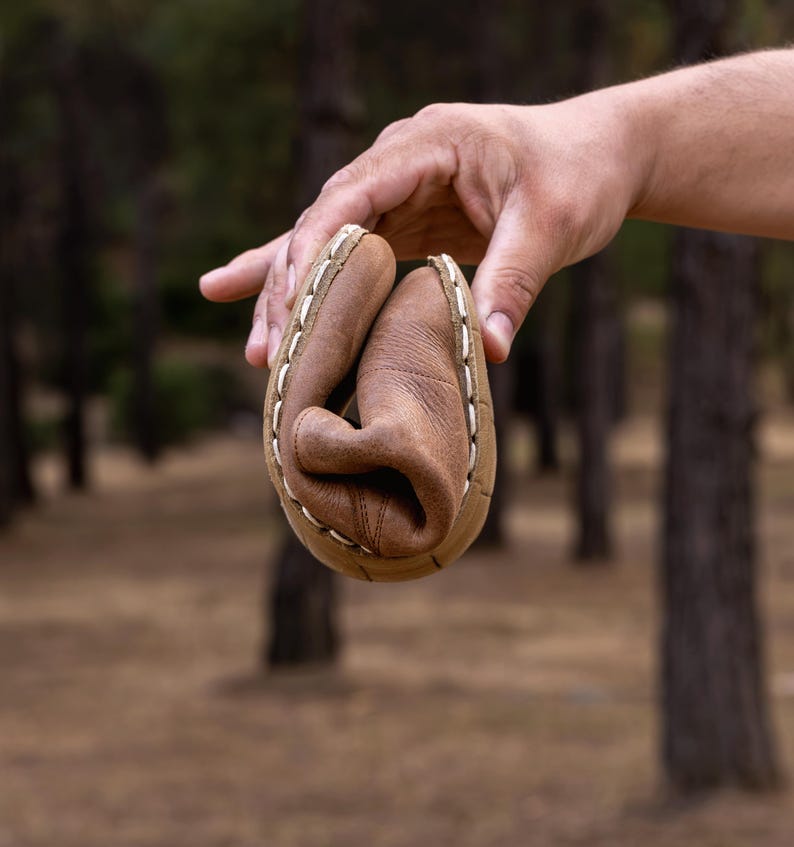 Men's Barefoot Chukka Boots, Grounding Buffalo Sole, Brown Leather Desert Boots, Wide Toe Box
