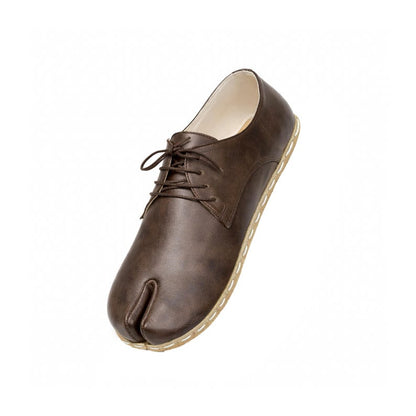 Men's BIZON CRAZY Leather Split-toe Sport Tabi Oxford Shoes – Handmade Barefoot Moccasins