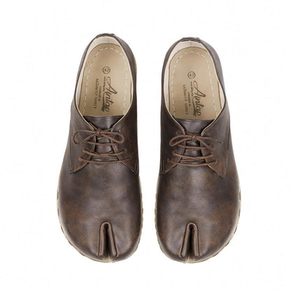 Men's BIZON CRAZY Leather Split-toe Sport Tabi Oxford Shoes – Handmade Barefoot Moccasins