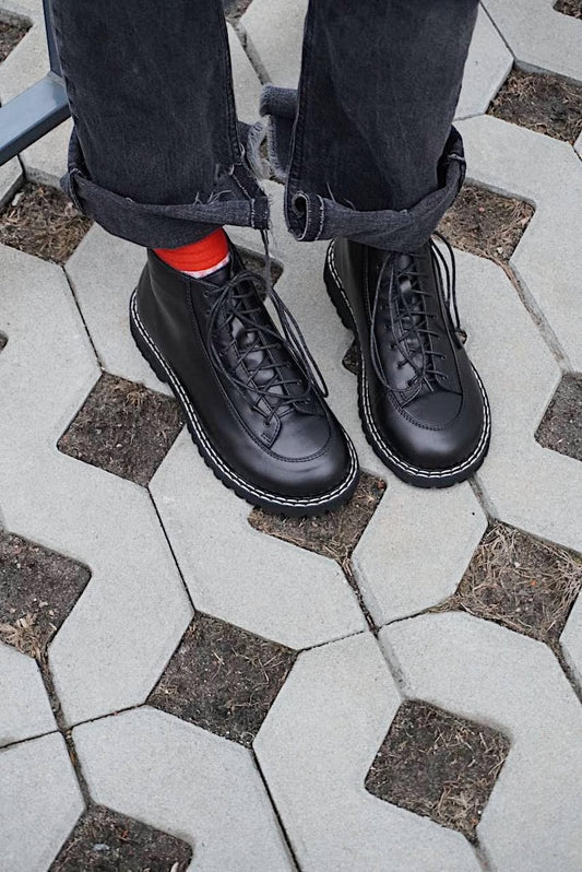 Black Barefoot shoes, barefoot ankle boots, mid calf leather boots men barefoot, handmade boots, zero drop boots, wide toe box boots