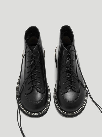 Black Barefoot shoes, barefoot ankle boots, mid calf leather boots men barefoot, handmade boots, zero drop boots, wide toe box boots