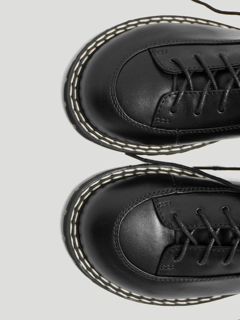 Black Barefoot shoes, barefoot ankle boots, mid calf leather boots men barefoot, handmade boots, zero drop boots, wide toe box boots