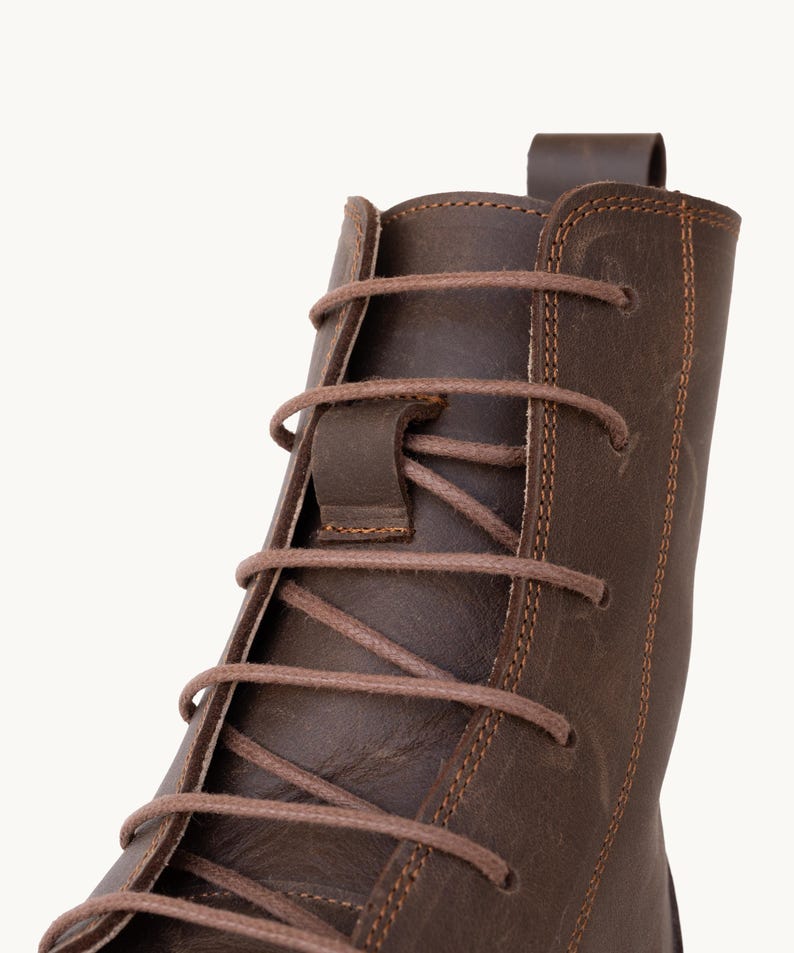 Men Earth Grounding Barefoot Boots, Handmade Leather Moccasin Boot, Buffalo Sole, Wide Toe Box