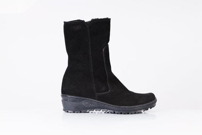 Custom Fit Winter Boots for Wide Feet, Handmade Black Leather Boots, Warm Fur Lined Boots, Personalized Comfort Shoes, Made to Measure
