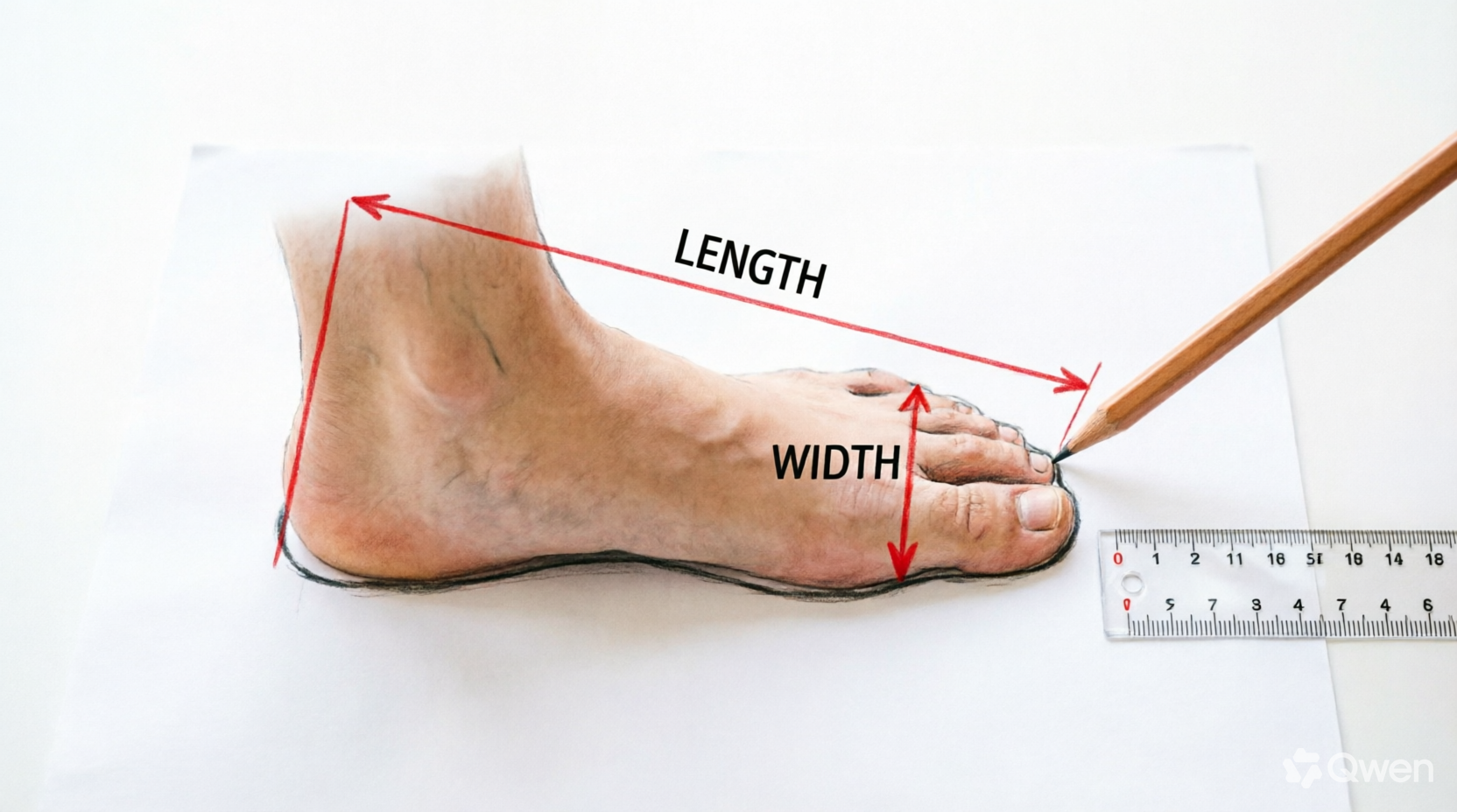 Laurvelli Men's Foot Measurement Guide