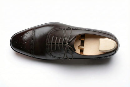 Pellevista Oxford Black Leather Shoes, Red Sole | Premium Formal Men’s Footwear