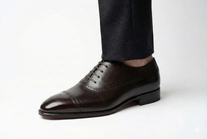 Pellevista Oxford Black Leather Shoes, Red Sole | Premium Formal Men’s Footwear