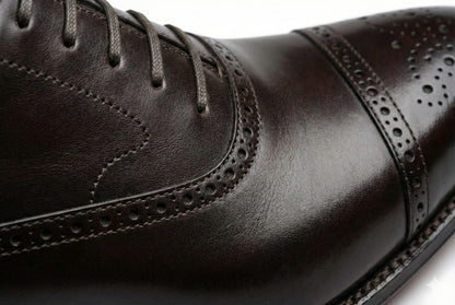 Pellevista Oxford Black Leather Shoes, Red Sole | Premium Formal Men’s Footwear