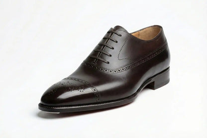 Pellevista Oxford Black Leather Shoes, Red Sole | Premium Formal Men’s Footwear