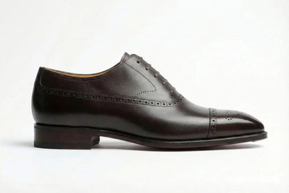 Pellevista Oxford Black Leather Shoes, Red Sole | Premium Formal Men’s Footwear